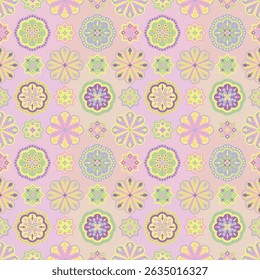 Patrón floral de Vector sin costuras con flores de color rosa, ideal para el Fondo de pantalla, textil, o diseños de la naturaleza de primavera vintage