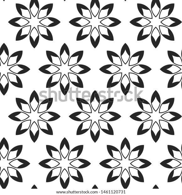 Seamless Vector Floral Pattern Repeat Elements Stock Vector