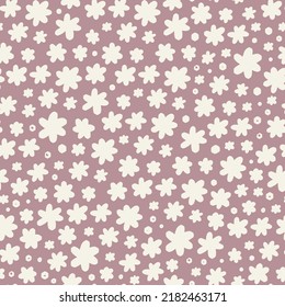 Seamless vector  floral pattern. Small disy flower background.
