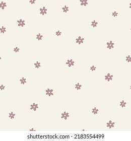 Seamless vector  floral pattern. Small disy flower background.