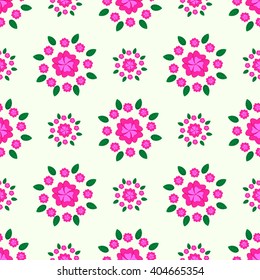 Seamless vector floral pattern. Spring pattern. Summer pattern. Floral design. Pattern background.  Vector design for wallpaper, textile, cards, booklet, web page background, surface textures.