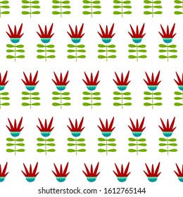 Seamless vector floral pattern, spring/summer backdrop. Hand drawn surface pattern design with flowers. Seamless texture can be used for wallpapers, pattern fills, surface textures.