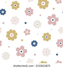 Seamless vector floral pattern. Stylish background for design, fabric, textile etc.