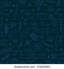 Seamless vector floral pattern. Summer, spring, romantic design.