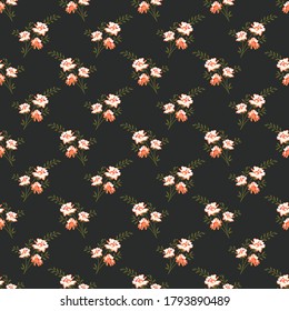 Seamless vector floral pattern. Textile design with flowers.