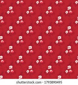 Seamless vector floral pattern. Textile design with flowers.