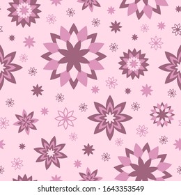 Seamless vector floral pattern in trendy color