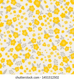 Seamless vector floral pattern. Vibrant botanical background