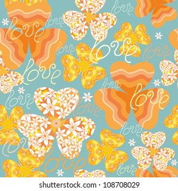 Seamless vector floral pattern, vintage style