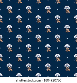 Seamless vector floral pattern. Vintage background with flowers. Decorative ornament for printing on wallpaper, textiles.