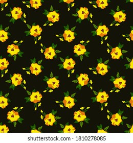 Seamless vector floral pattern. Vintage decorative background with flowers. Design for clothing, fabrics, textiles, wallpaper.