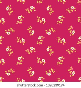 Seamless vector floral pattern. Vintage background with flowers. Textile and paper design with ornaments.