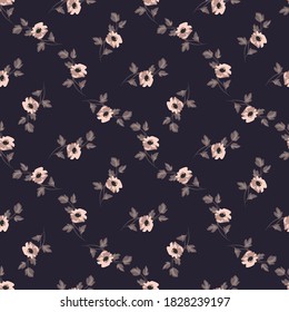 Seamless vector floral pattern. Vintage background with flowers. Textile and paper design with ornaments.