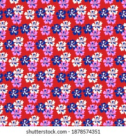 Patrón floral vectorial sin foco. Fondo decorativo vintage con flores. Diseño para prendas de vestir, tejidos, papel pintado.