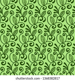 Seamless vector floral patterned background for textile design