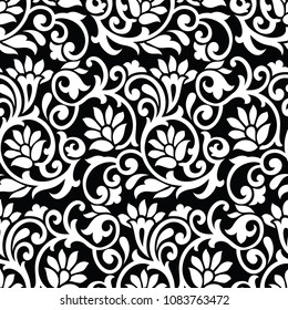 Seamless Vector Floral Wallpaper Stock Vector (Royalty Free) 1083763472