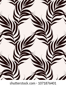 Seamless vector floral wallpaper. Decorative vintage pattern in classic style with flowers and twigs.