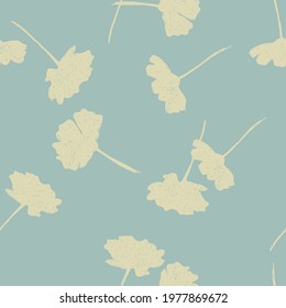 Seamless vector floral wallpaper. Decorative vintage pattern in classic style with flowers. Two tone ornament with floral silhouette on blue background
