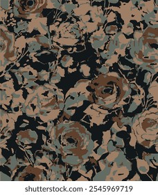 Seamless vector floral wallpaper. Decorative vintage pattern etailed botanical pattern with hand-drawn