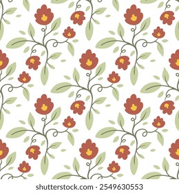 Seamless vector floral wallpaper design