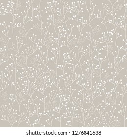 Seamless vector floral wallpaper endless print.