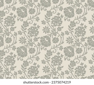 Diseño de papel tapiz floral vectorial sin fisuras