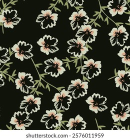 Seamless vector floral wallpaper pattern design