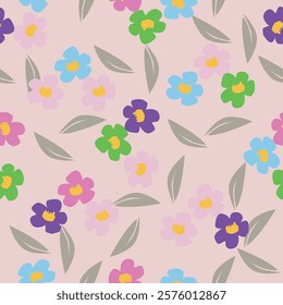 Seamless vector floral wallpaper pattern design