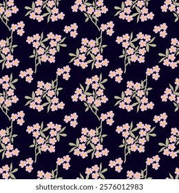 Seamless vector floral wallpaper pattern design
