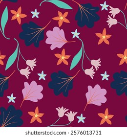 Seamless vector floral wallpaper pattern design