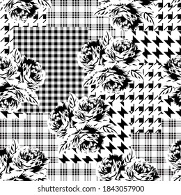 flor vectorial sin fisuras con diseño de mejillas en el fondo