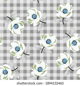 seamless vector flower with cheeks design pattern on background