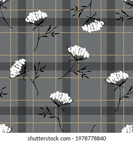 seamless vector flower with cheeks design pattern on background
