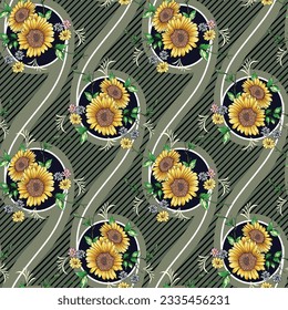 

seamless vector flower design on background