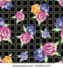 diseño transparente de flores vectoriales en segundo plano