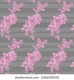 seamless vector flower design on background