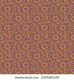 seamless vector flower design on background