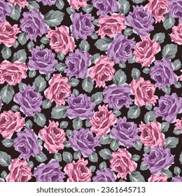 seamless vector flower design on background