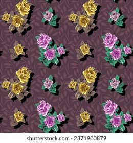 diseño transparente de flores vectoriales en segundo plano