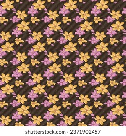 seamless vector flower design on background