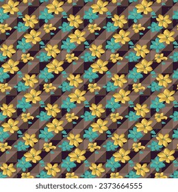 seamless vector flower design on background