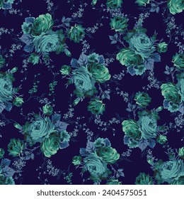 seamless vector flower design on background 