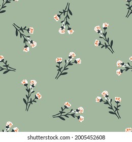 seamless vector flower design pattern on background