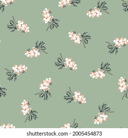 seamless vector flower design pattern on background