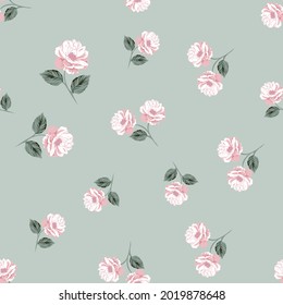 seamless vector flower design pattern on background