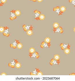 seamless vector flower design pattern on background