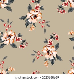 seamless vector flower design pattern on background