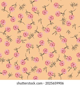 seamless vector flower design pattern on background