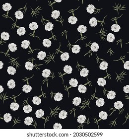 seamless vector flower design pattern on background