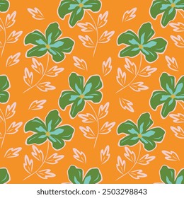 seamless vector flower design pattern on background